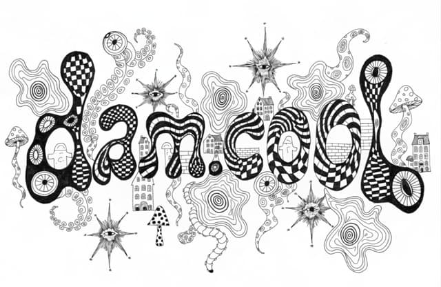 dam.cool logo lettering